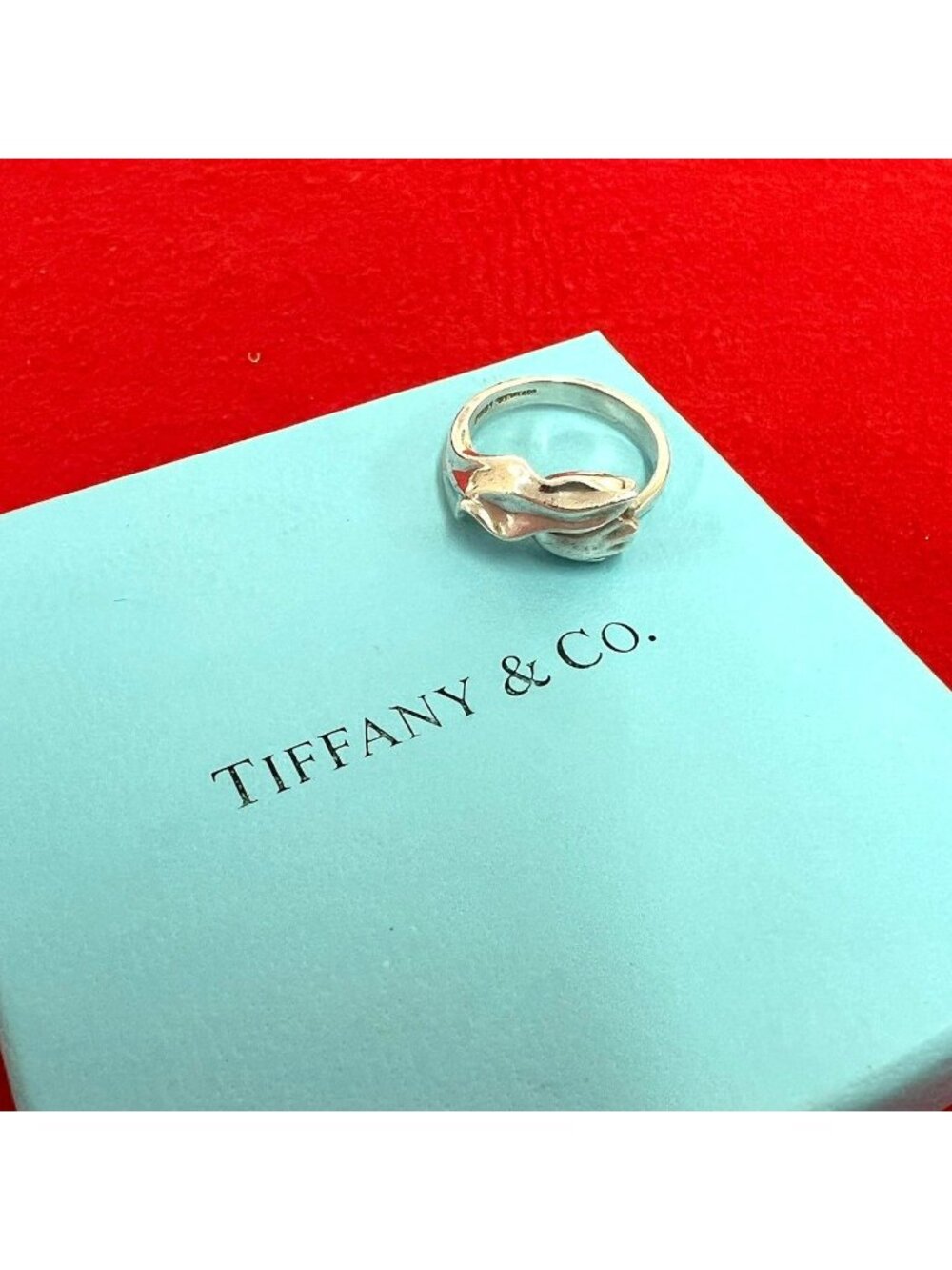 Tiffany & Co Vintage Tulip Ring 925 Sterling Silver